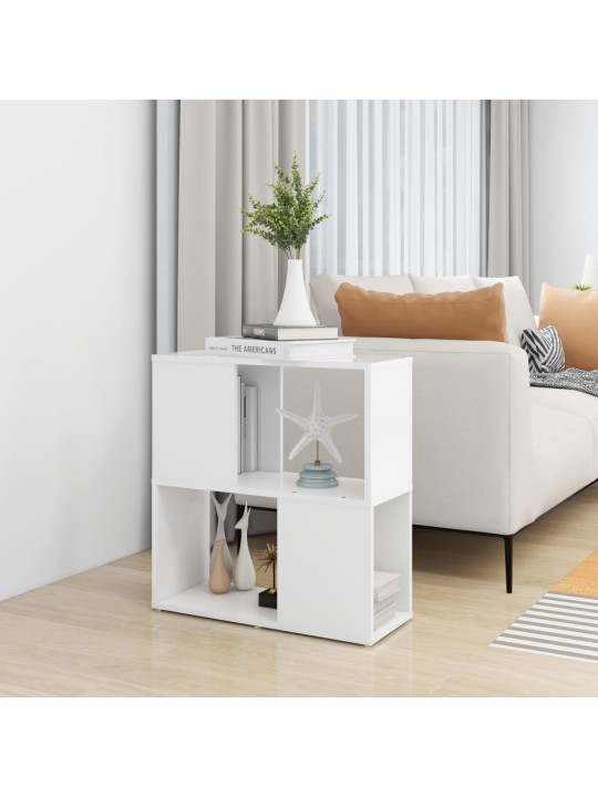 Knihovna bílá 60 x 24 x 63 cm kompozitní dřevo