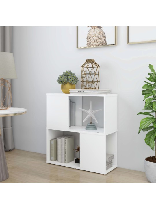 Knihovna bílá 60 x 24 x 63 cm kompozitní dřevo