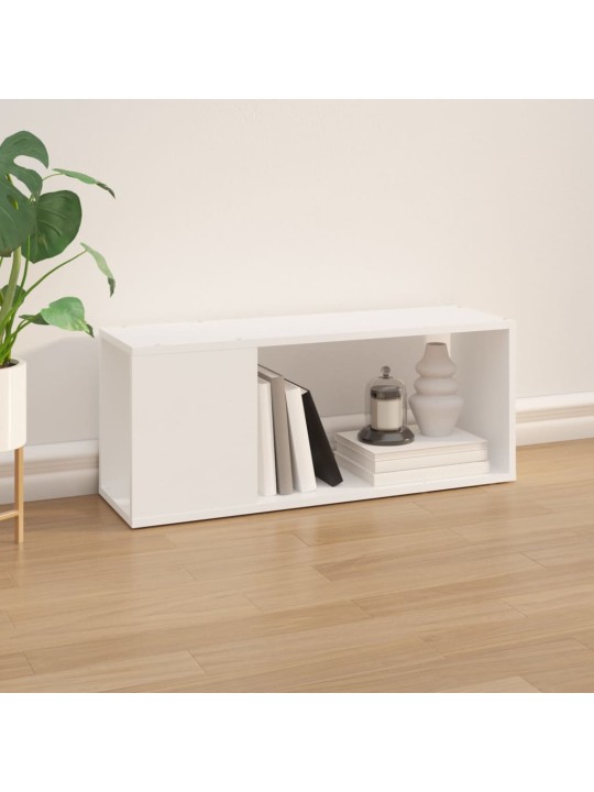 TV stolek bílý 80 x 24 x 32 cm kompozitní dřevo