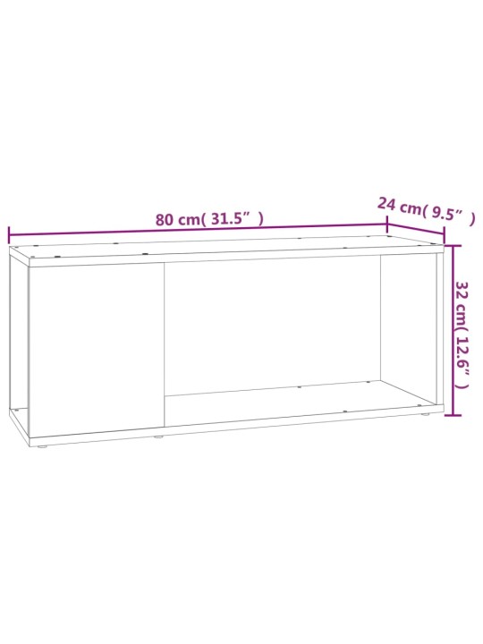 TV stolek dub sonoma 80 x 24 x 32 cm dřevotříska