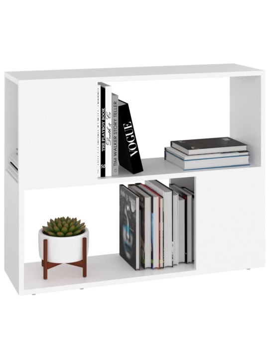 TV stolek bílý 80 x 24 x 63 cm kompozitní dřevo