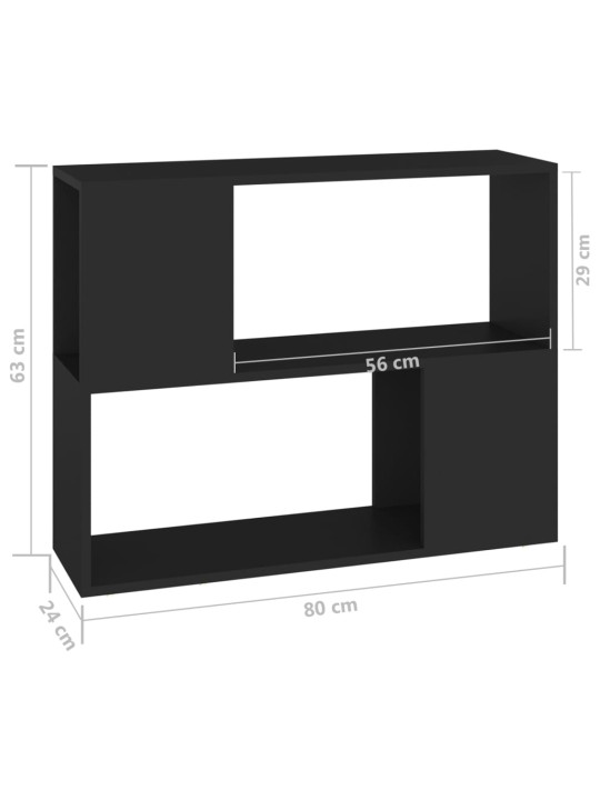 TV stolek černý 80 x 24 x 63 cm kompozitní dřevo