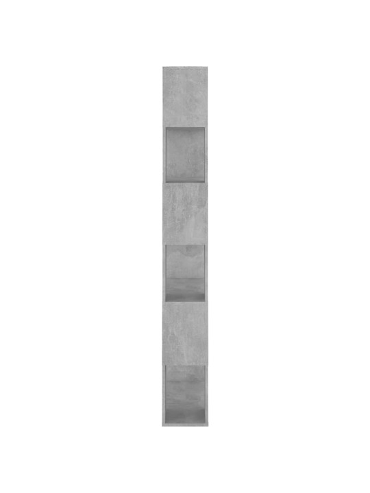 Knihovna / dělicí stěna betonově šedá 80 x 24 x 186 cm kompozit