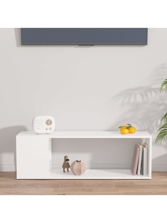 TV stolek bílý 100 x 24 x 32 cm kompozitní dřevo
