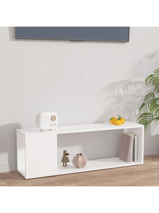 TV stolek bílý 100 x 24 x 32 cm kompozitní dřevo