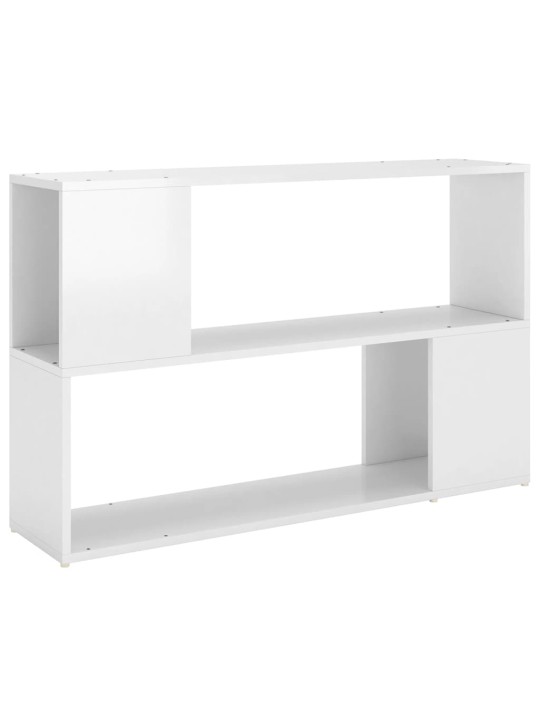 Knihovna bílá s vysokým leskem 100x24x63 cm kompozitní dřevo