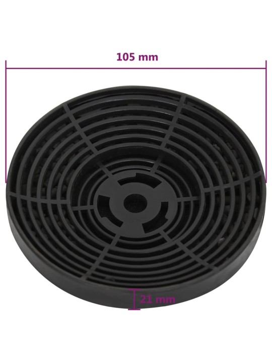 Uhlíkové filtry do odsavače par 2 ks 105 x 21 mm