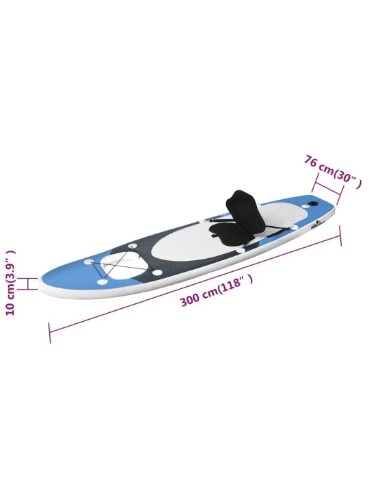 Nafukovací SUP paddleboard s příslušenstvím modrý 300x76x10 cm