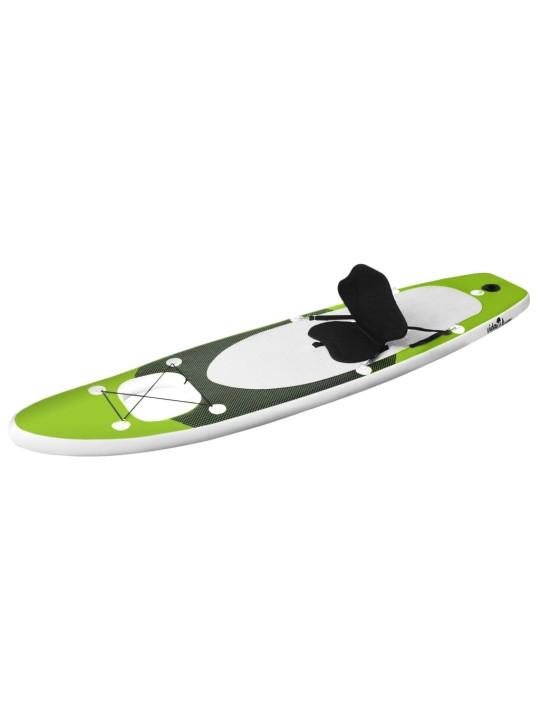 Nafukovací SUP paddleboard a příslušenství zelený 300x76x10 cm