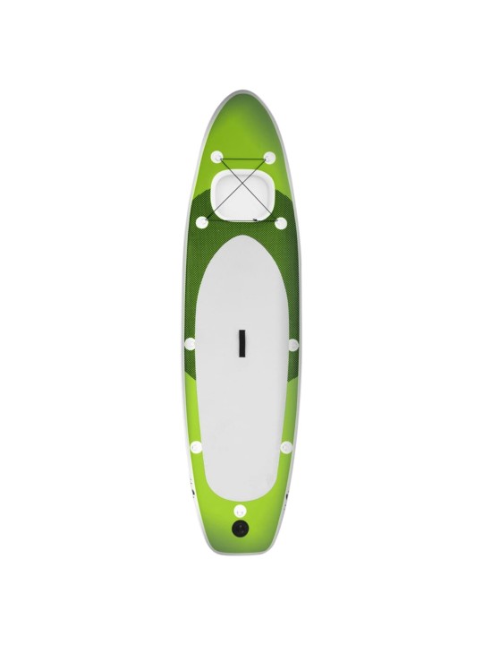 Nafukovací SUP paddleboard a příslušenství zelený 300x76x10 cm