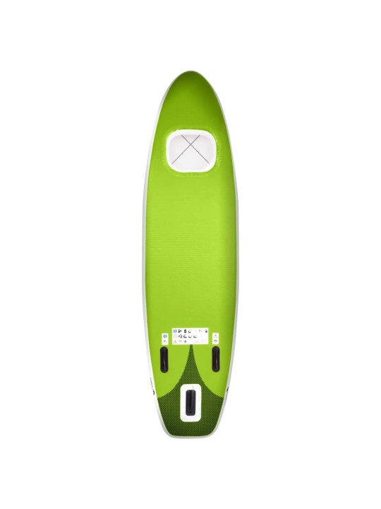 Nafukovací SUP paddleboard a příslušenství zelený 300x76x10 cm