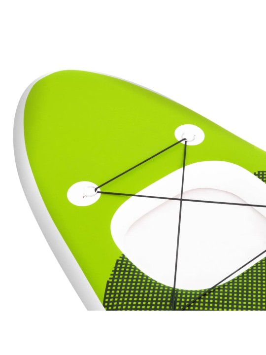 Nafukovací SUP paddleboard a příslušenství zelený 300x76x10 cm