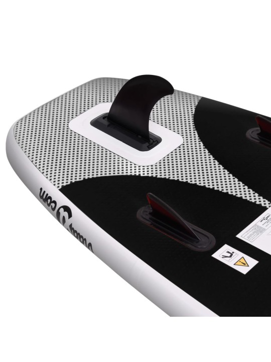 Nafukovací SUP paddleboard s příslušenstvím černý 300x76x10 cm