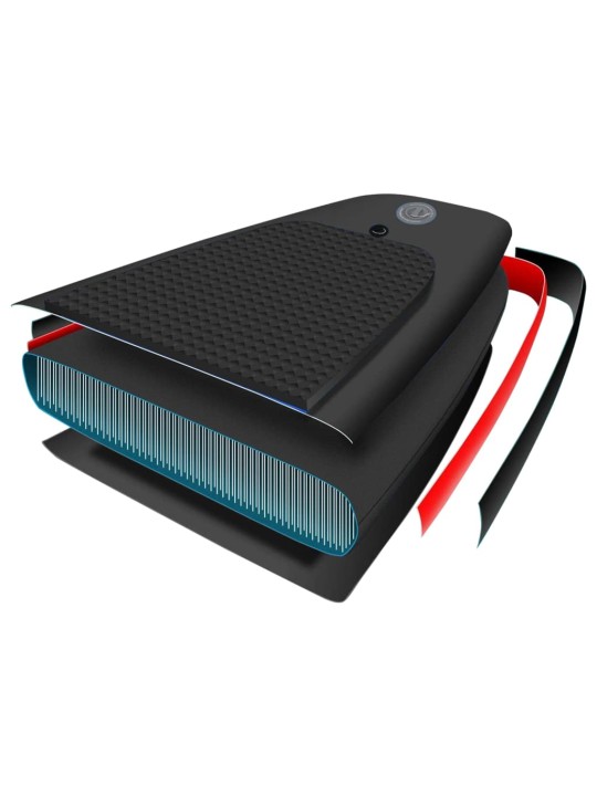Nafukovací SUP paddleboard s příslušenstvím černý 300x76x10 cm