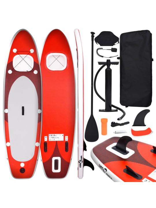 Nafukovací SUP paddleboard a příslušenství červený 360x81x10cm