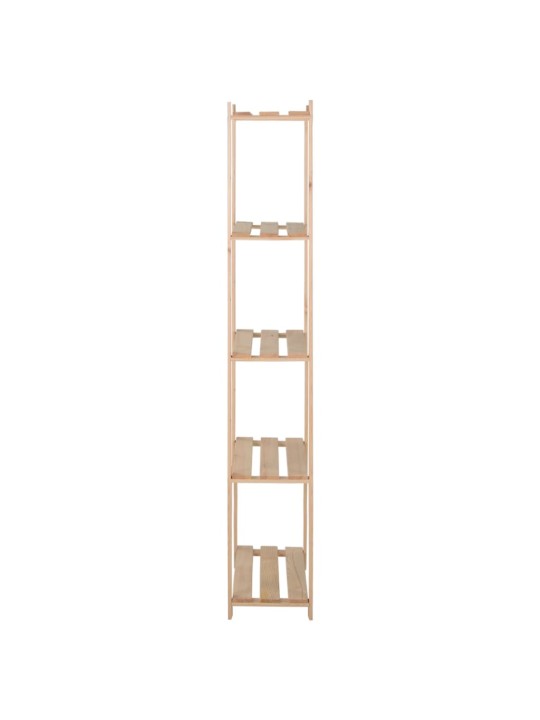 Úložný regál s 5 policemi 80 x 28,5 x 170 cm masivní borovice