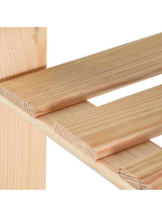Úložný regál s 5 policemi 80 x 28,5 x 170 cm masivní borovice