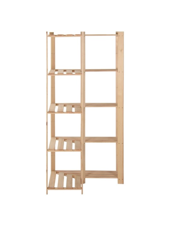 5patrový úložný regál rohový 82,5x82,5x170 cm masivní borovice