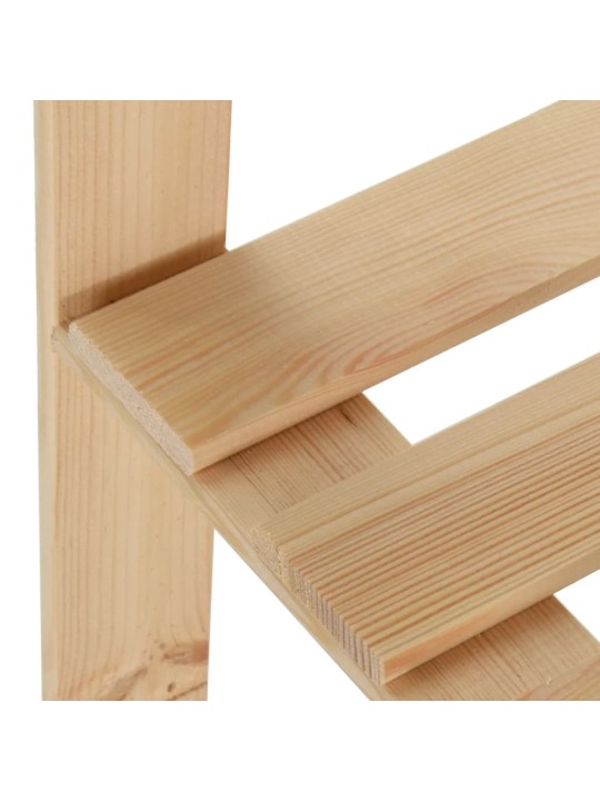 5patrový úložný regál rohový 82,5x82,5x170 cm masivní borovice