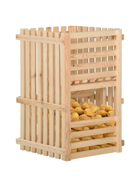Bedna na brambory 50 x 50 x 80 cm masivní borové dřevo