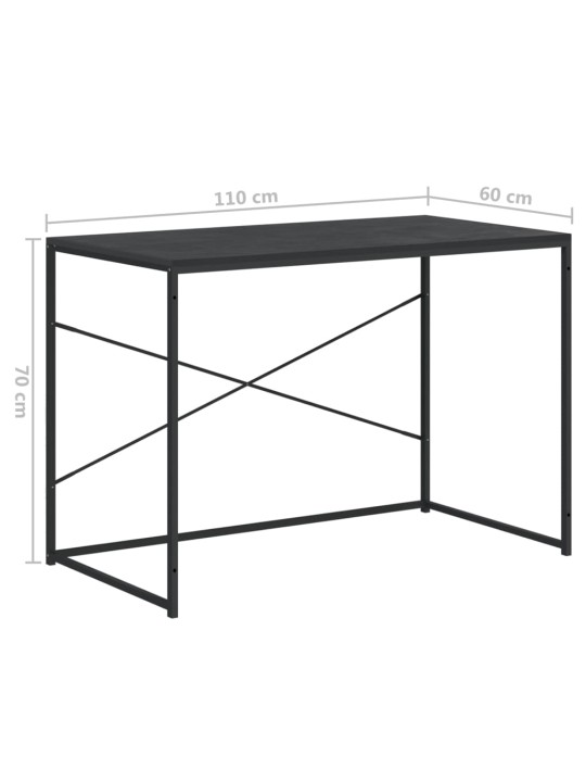 Počítačový stůl černý 110 x 60 x 70 cm kompozitní dřevo