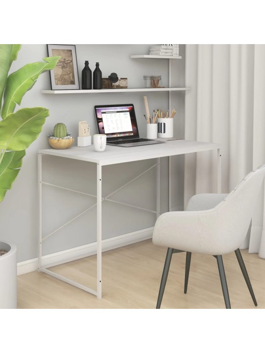 Počítačový stůl bílý 110 x 60 x 70 cm kompozitní dřevo
