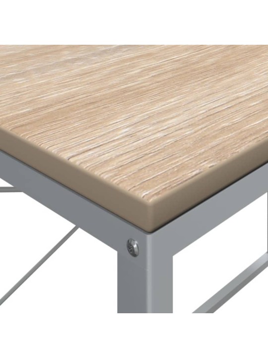 Počítačový stůl bílý a dub 110 x 60 x 70 cm kompozitní dřevo