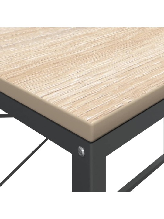 Počítačový stůl černý a dub 110 x 60 x 70 cm kompozitní dřevo