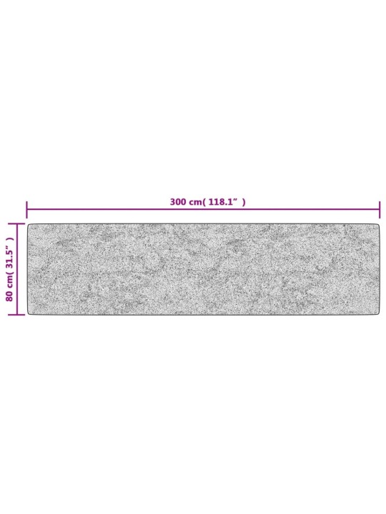 Koberec pratelný 80 x 300 cm černý a zlatý protiskluzový