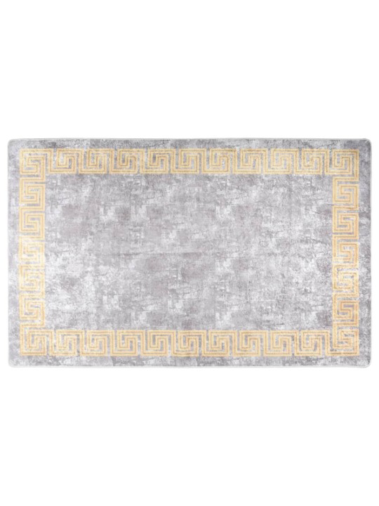 Koberec pratelný 80 x 150 cm šedý protiskluzový
