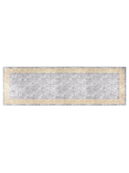 Koberec pratelný 80 x 300 cm šedý protiskluzový