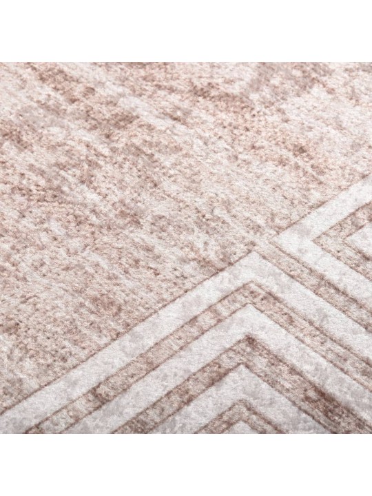 Koberec pratelný 80 x 300 cm béžový protiskluzový