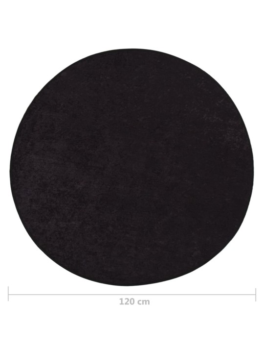 Koberec pratelný ⌀ 120 cm antracitový protiskluzový