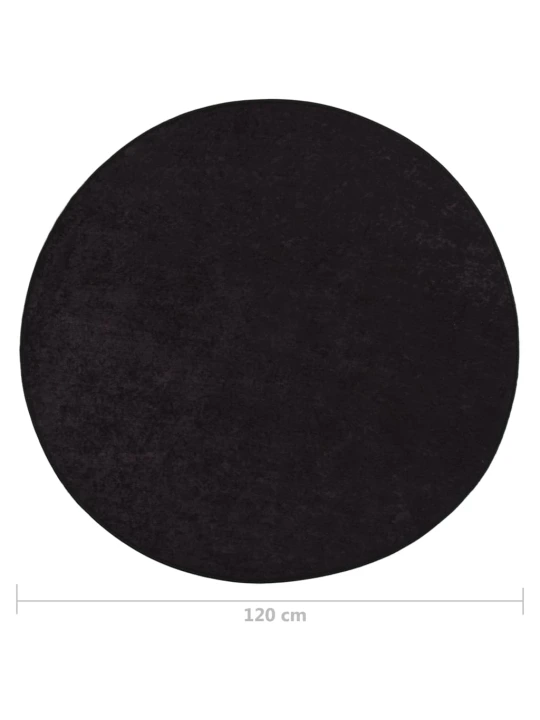 Koberec pratelný ⌀ 120 cm antracitový protiskluzový