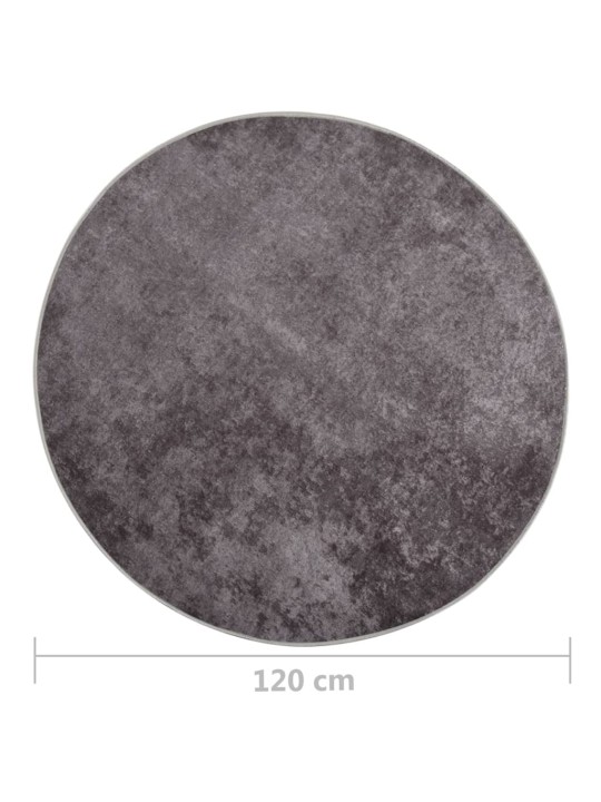 Koberec pratelný ⌀ 120 cm béžový protiskluzový