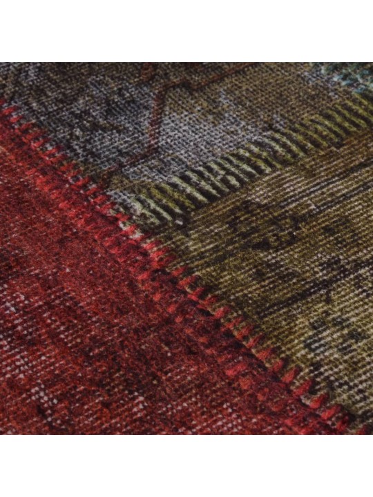 Koberec pratelný patchwork ⌀ 120 cm vícebarevný protiskluzový