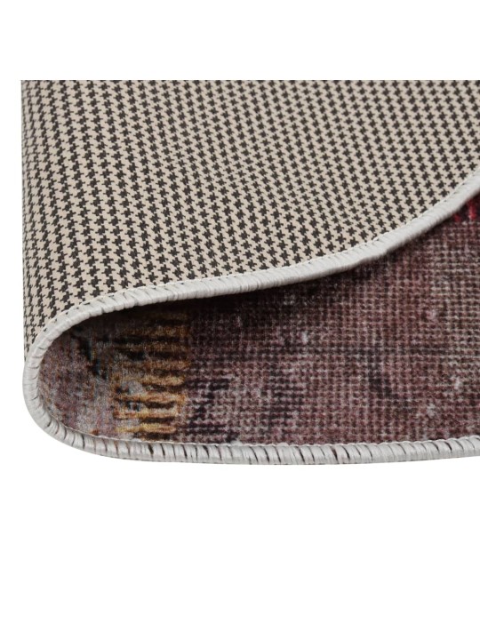 Koberec pratelný patchwork ⌀ 120 cm vícebarevný protiskluzový