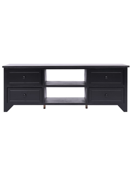 TV stolek černý 108 x 30 x 40 cm masivní dřevo pavlovnie