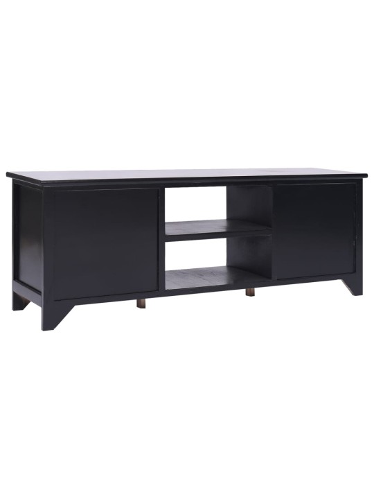 TV stolek černý 108 x 30 x 40 cm masivní dřevo pavlovnie
