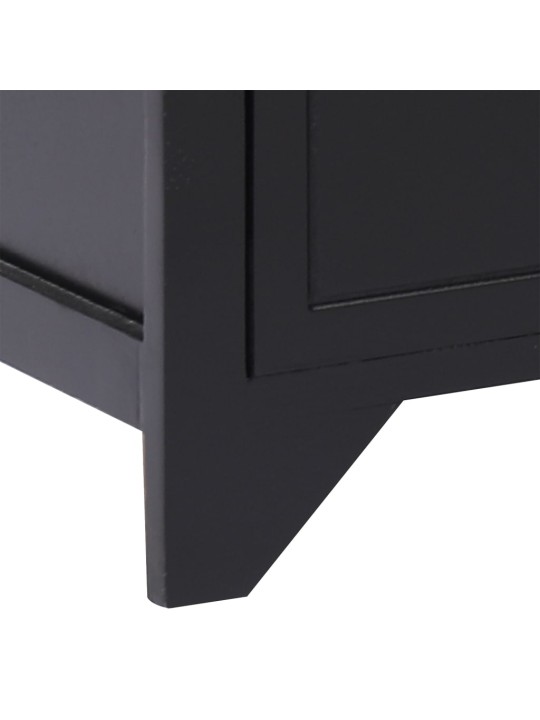 TV stolek černý 108 x 30 x 40 cm masivní dřevo pavlovnie