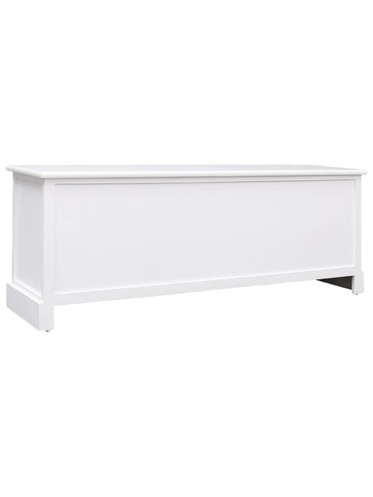 TV stolek bílý 108 x 30 x 40 cm masivní dřevo pavlovnie