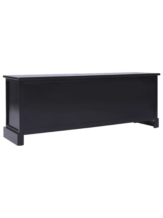 TV stolek černý 108 x 30 x 40 cm masivní dřevo pavlovnie