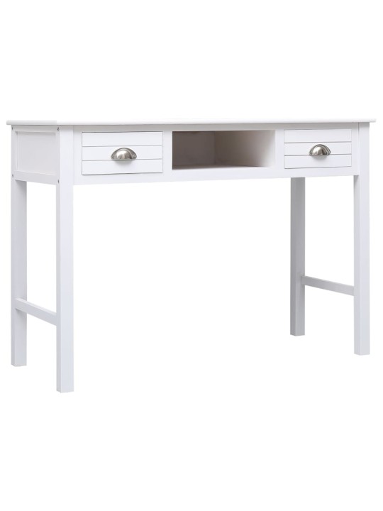 Psací stůl bílý 108 x 45 x 76 cm masivní pavlovnie