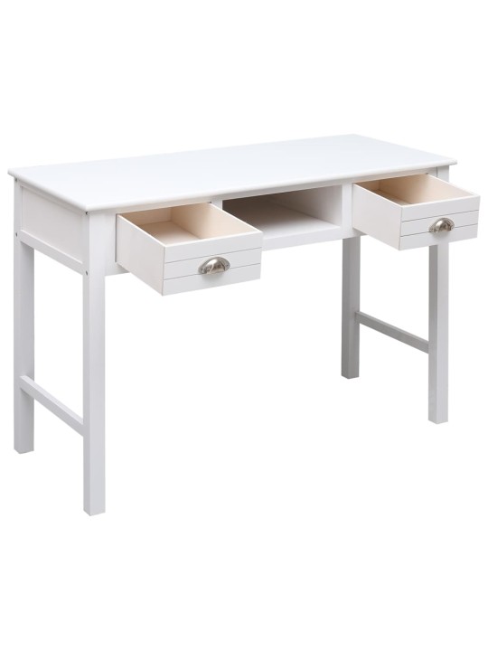 Psací stůl bílý 108 x 45 x 76 cm masivní pavlovnie