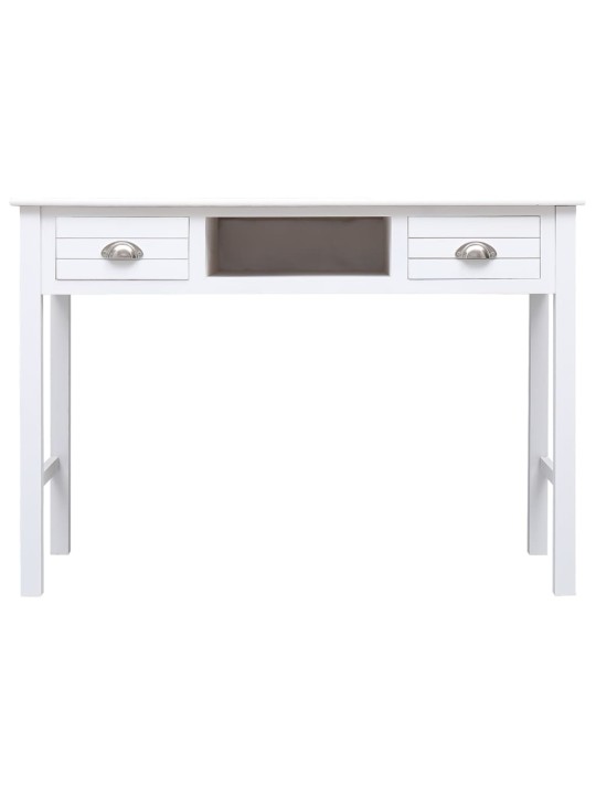 Psací stůl bílý 108 x 45 x 76 cm masivní pavlovnie