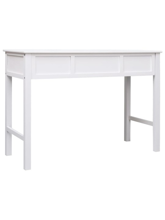 Psací stůl bílý 108 x 45 x 76 cm masivní pavlovnie