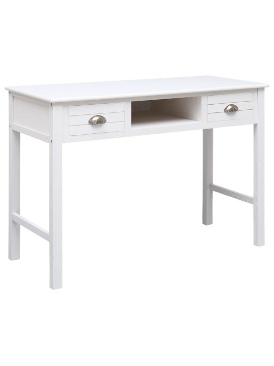 Psací stůl bílý 108 x 45 x 76 cm masivní pavlovnie