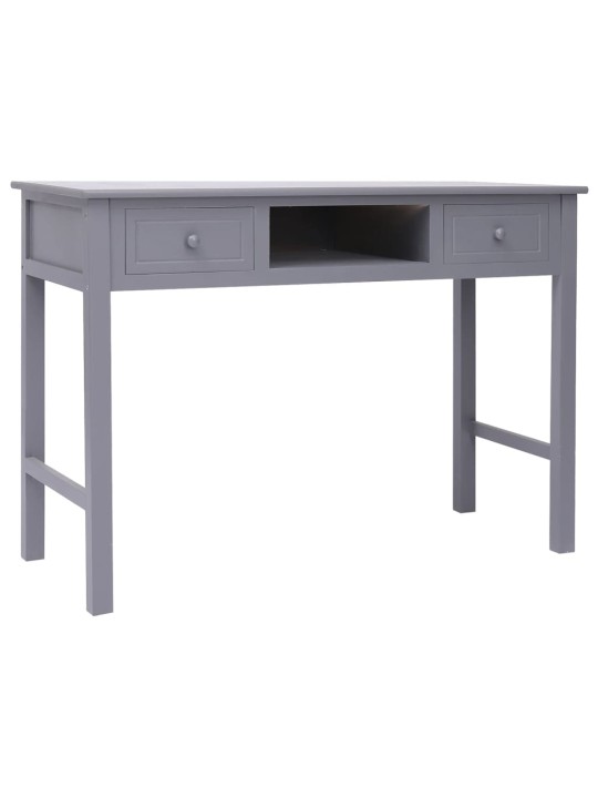 Psací stůl šedý 108 x 45 x 76 cm masivní pavlovnie