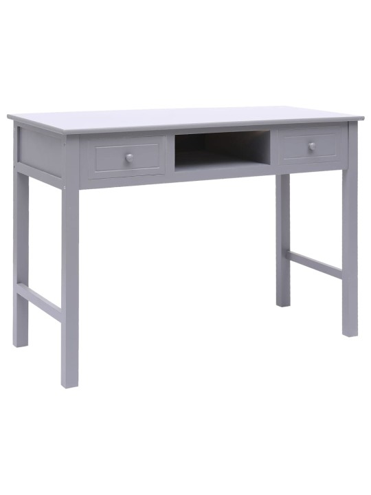 Psací stůl šedý 108 x 45 x 76 cm masivní pavlovnie