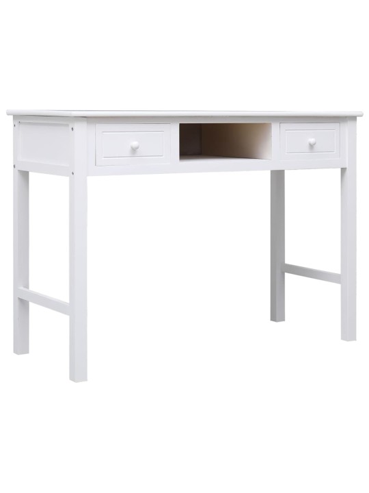 Psací stůl bílý 108 x 45 x 76 cm masivní pavlovnie